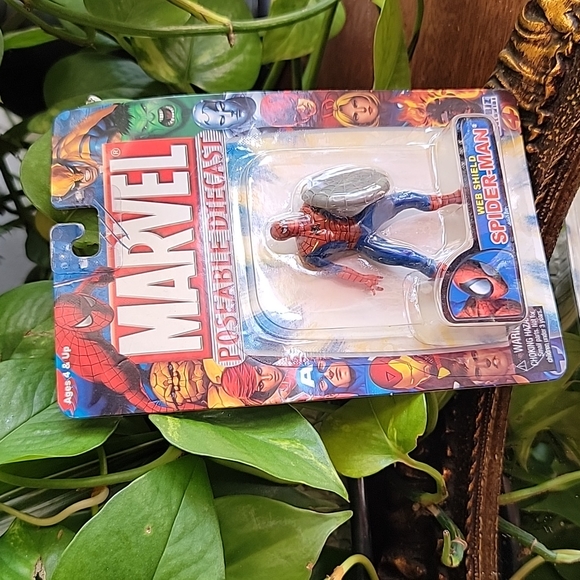 New 2005 Marvel Posable  Diecast web Sheild Spider-man Figure Toy Biz - Picture 7 of 10